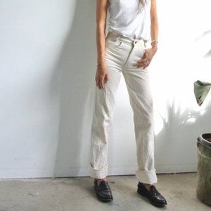 Vintage 1970s Levi's off white jeans